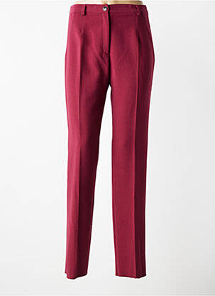 Pantalon slim talie elastică mărime normală roșu JUMFIL femeie