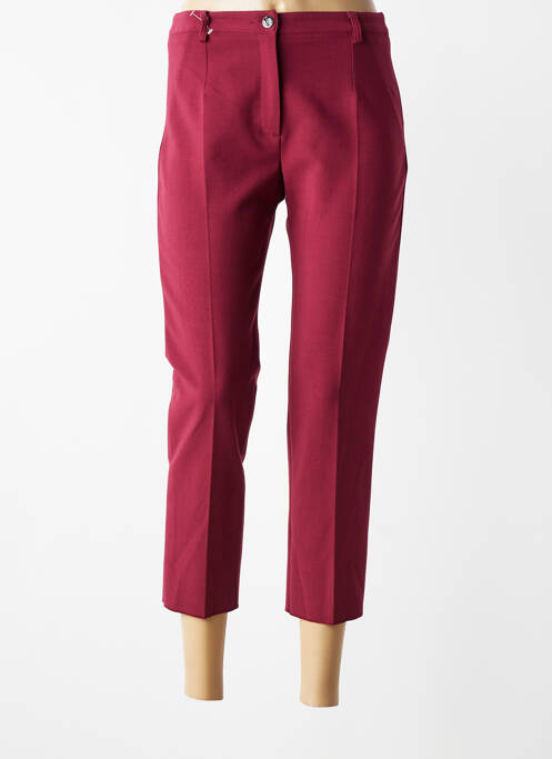 Pantalon trei sferturi talie elastică mărime normală roșu JUMFIL femme