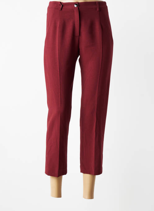 Pantalon trei sferturi talie elastică mărime normală roșu închis JUMFIL femme
