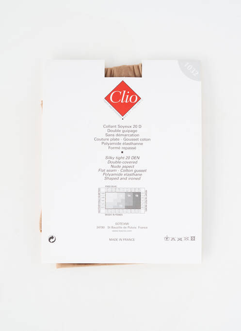 Colanți elasticitate bej CLIO femme