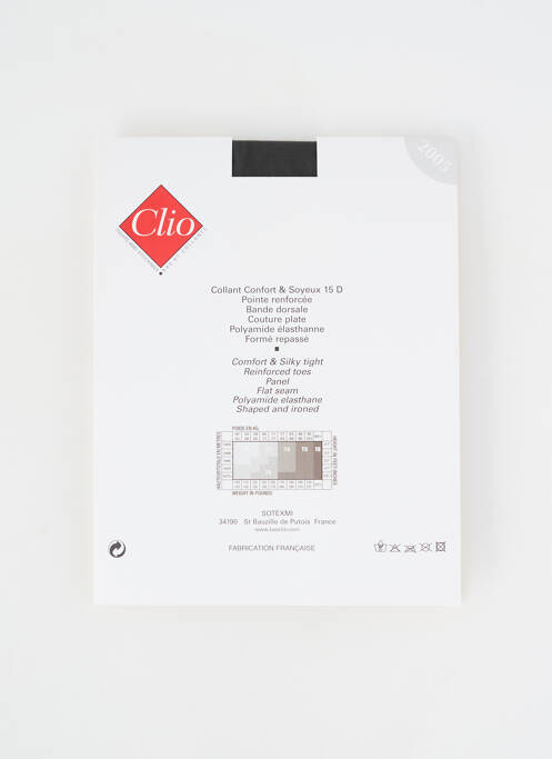 Colanți elasticitate gri CLIO femme