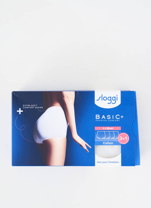 Chilot cu talie înaltă elasticitate alb SLOGGI femme