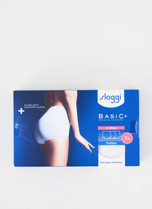 Chilot cu talie înaltă elasticitate alb SLOGGI femme