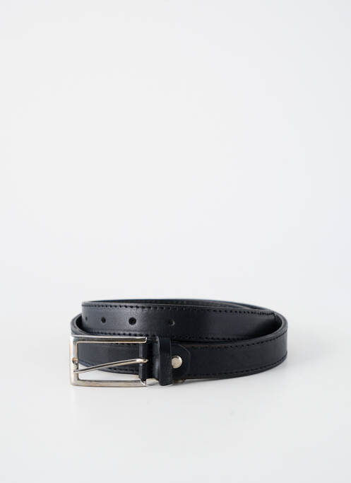 Curea efect material satinat negru YEHMAN homme