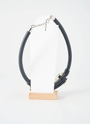 Colier închidere cu închizătoare carabină negru DK femme