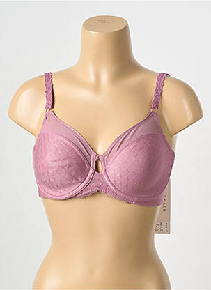 Sutien ușoară și transparentă sutien cupe întregi cu decolteu înalt violet FLORALE BY TRIUMPH femeie