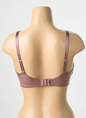 Sutien efect material satinat sutien cupe întregi cu decolteu înalt roz TRIUMPH femeie