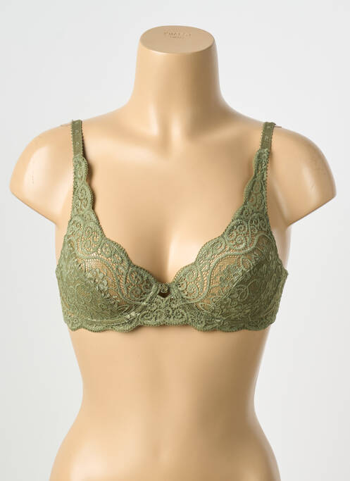 Sutien ușoară și transparentă sutien cupe întregi cu decolteu înalt verde TRIUMPH femme
