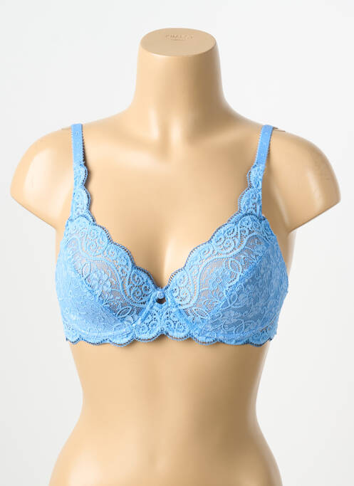Sutien ușoară și transparentă sutien cupe întregi cu decolteu înalt albastru deschis TRIUMPH femme