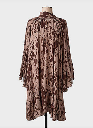 Rochie midi mâneci lungi mâneci lungi maro CIVICO 1 femeie