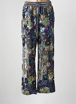Pantalon drept elasticitate gri DE ROYAL femeie