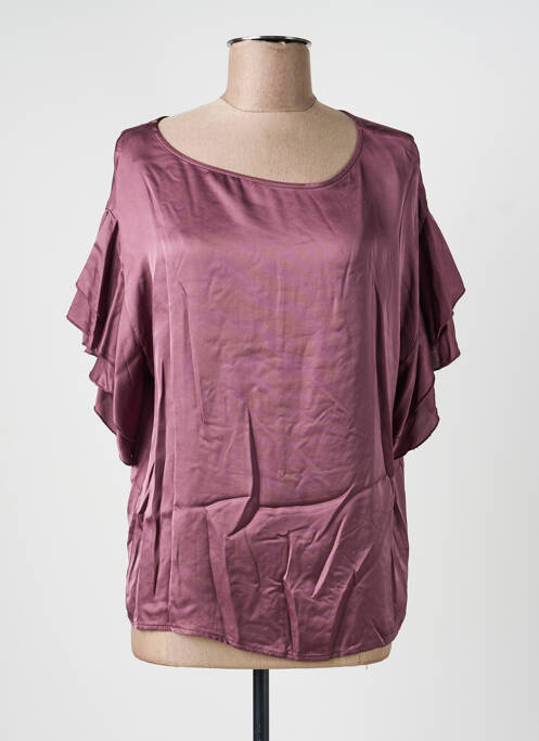 Top croială fluidă mâneci scurte violet ANGELA DAVIS femme