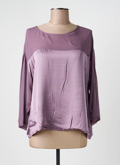 Top croială fluidă mâneci 3/4 violet KING KONG femme