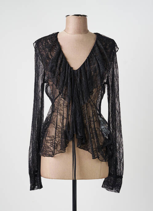 Top elasticitate mâneci lungi negru ANGELA DAVIS femme