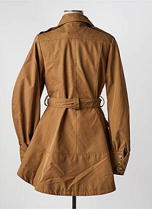 Trench țesătură poplin fără glugă maro DE ROYAL femeie