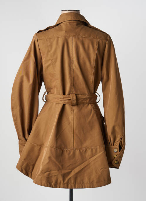 Trench țesătură poplin fără glugă maro DE ROYAL femme