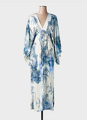 Rochie lungă mâneci lungi mâneci lungi albastru LUMINA femeie