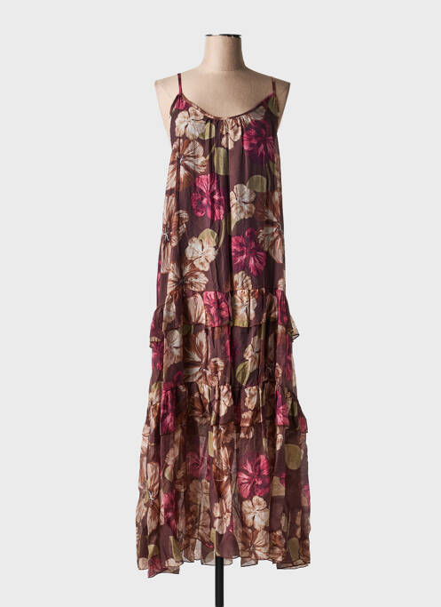 Rochie lungă imprimeu fantezie fără mâneci violet CIVICO 1 femme