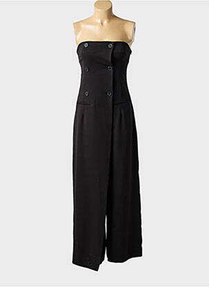 Salopetă-pantalon croială cambrată fără mâneci negru LUMINA femme