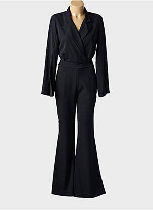 Salopetă-pantalon țesătură crep mâneci lungi negru ANGELA DAVIS femme