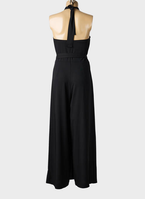 Salopetă-pantalon țesătură crep bretele subțiri negru LUMINA femme