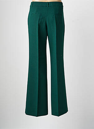 Pantalon evazat talie cu cleme talie înaltă verde ANGELA DAVIS femeie