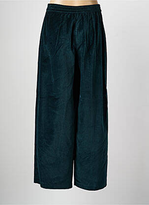 Pantalon larg talie cu cleme talie înaltă verde ANGELA DAVIS femeie