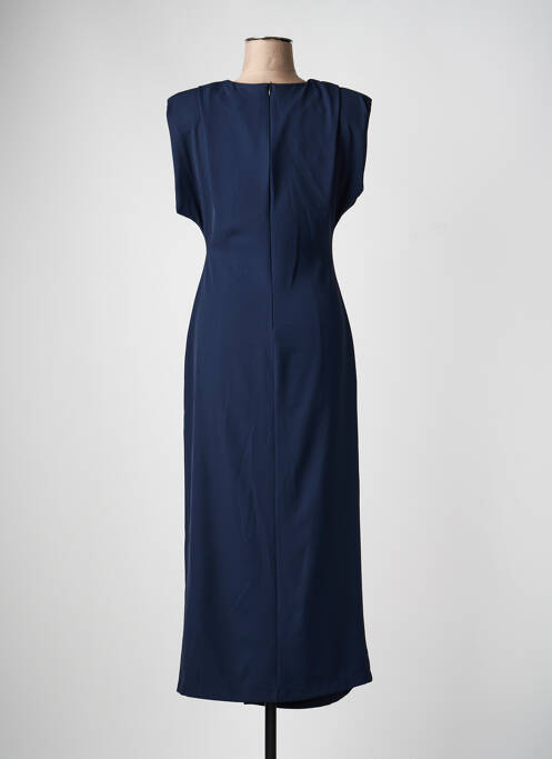 Rochie lungă mâneci scurte mâneci scurte albastru KING KONG femme