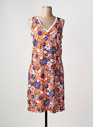 Rochie midi imprimeu floral fără mâneci portocaliu MERI & ESCA femme