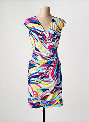Rochie scurtă fără mâneci fără mâneci albastru LADY LOL femme
