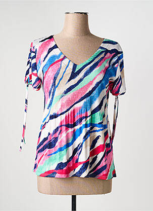 Tricou imprimeu fantezie mâneci scurte roz VIE NOCTURNE femeie