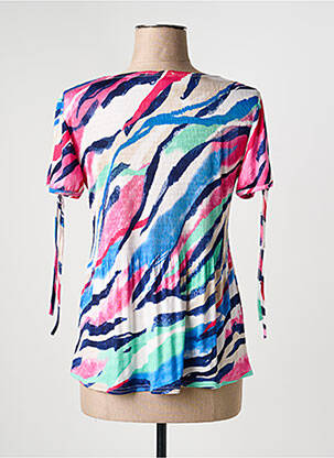 Tricou imprimeu fantezie mâneci scurte roz VIE NOCTURNE femeie
