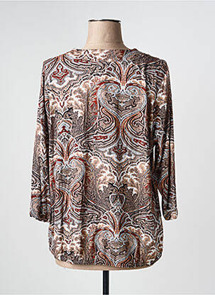Tricou mâneci 3/4 mâneci 3/4 maro SIGNATURE femeie