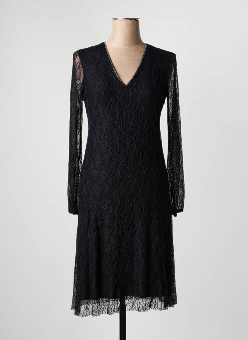 Rochie midi mâneci lungi mâneci lungi negru EMA BLUE'S femme