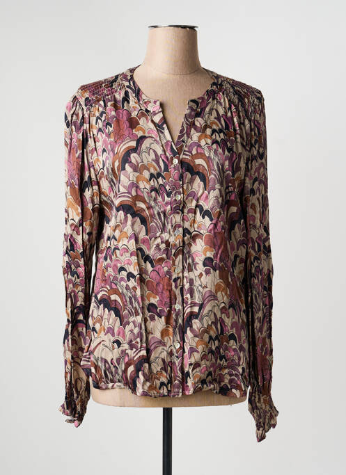 Cămașă imprimeu fantezie mâneci lungi violet BRANDTEX femme