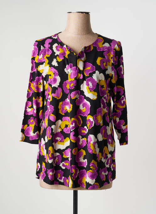 Tricou guler în v mâneci 3/4 violet CISO femme