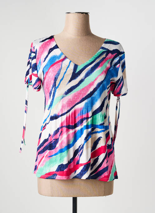 Tricou imprimeu fantezie mâneci scurte roz VIE NOCTURNE femme