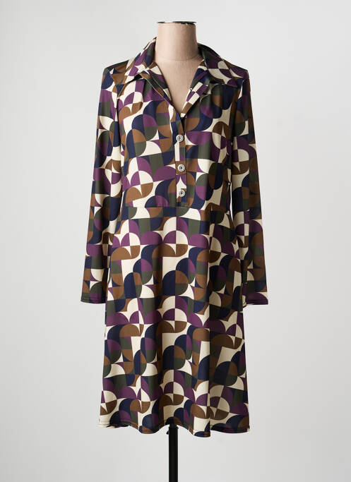 Rochie midi mâneci lungi mâneci lungi violet FILLE A SUIVRE femme