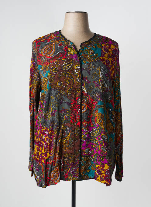 Cămașă imprimeu floral mâneci lungi verde CISO femme
