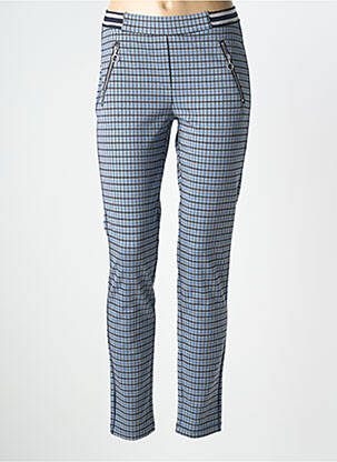Pantalon slim talie elastică mărime normală albastru BRANDTEX femeie