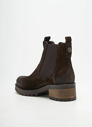 Botine/ghete toc mic toc de 4 la 6 cm maro MINKA DESIGN femeie