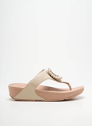 Șlapi vârf deschis toc de 4 la 6 cm bej FITFLOP femme