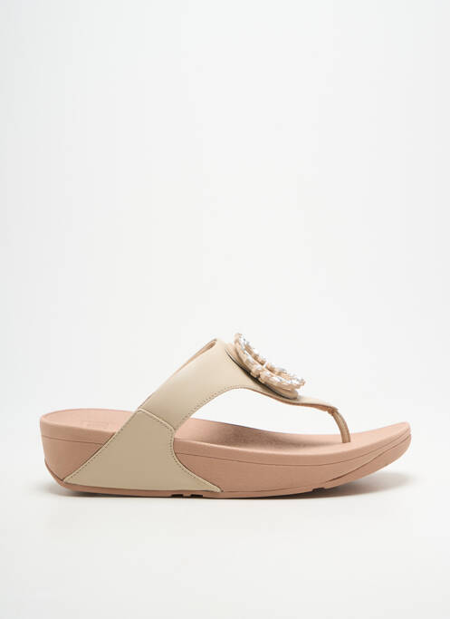Șlapi vârf deschis toc de 4 la 6 cm bej FITFLOP femme