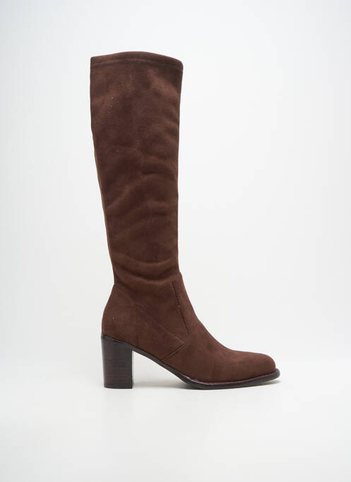 Cizme toc pătrat toc de 4 la 6 cm maro ADIGE femme