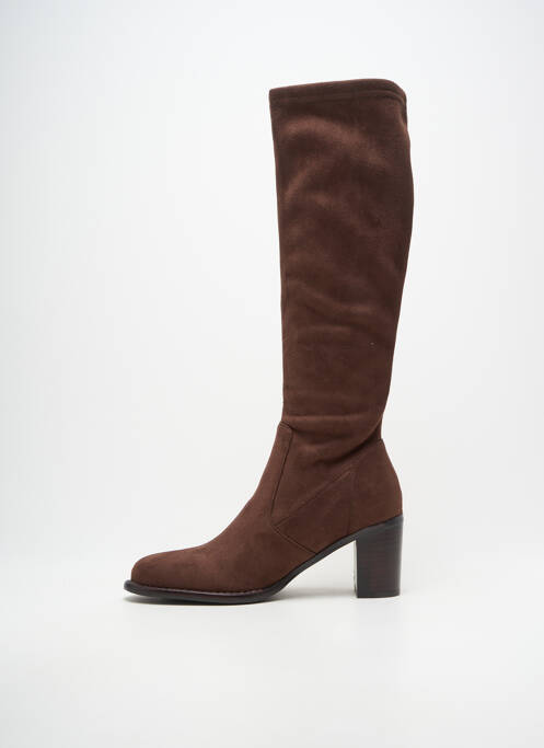 Cizme toc pătrat toc de 4 la 6 cm maro ADIGE femme