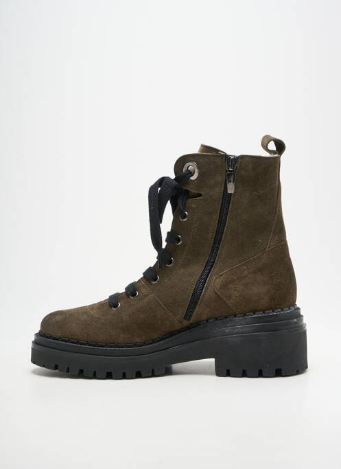 Botine/ghete umplută toc de 4 la 6 cm verde FAIRE femme