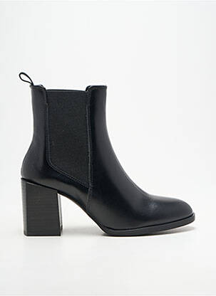 Botine/ghete toc pătrat toc de 7 la 9 cm negru REQINS femeie
