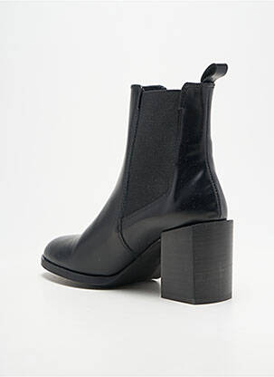 Botine/ghete toc pătrat toc de 7 la 9 cm negru REQINS femeie