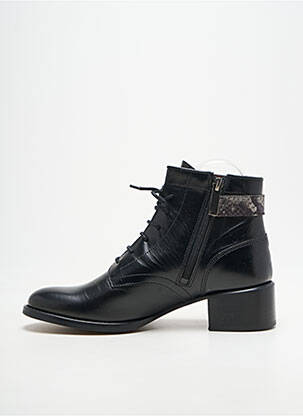 Botine/ghete țesătură satinată toc de 4 la 6 cm negru MURATTI femeie