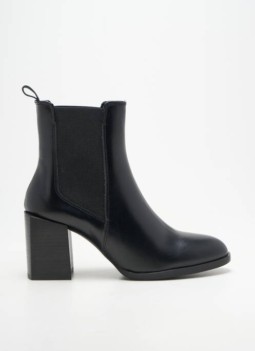 Botine/ghete toc pătrat toc de 7 la 9 cm negru REQINS femme